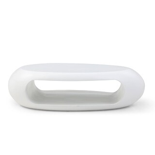 47.24'' Modern Oval Coffee Table for Living Room - Bed Bath & Beyond ...