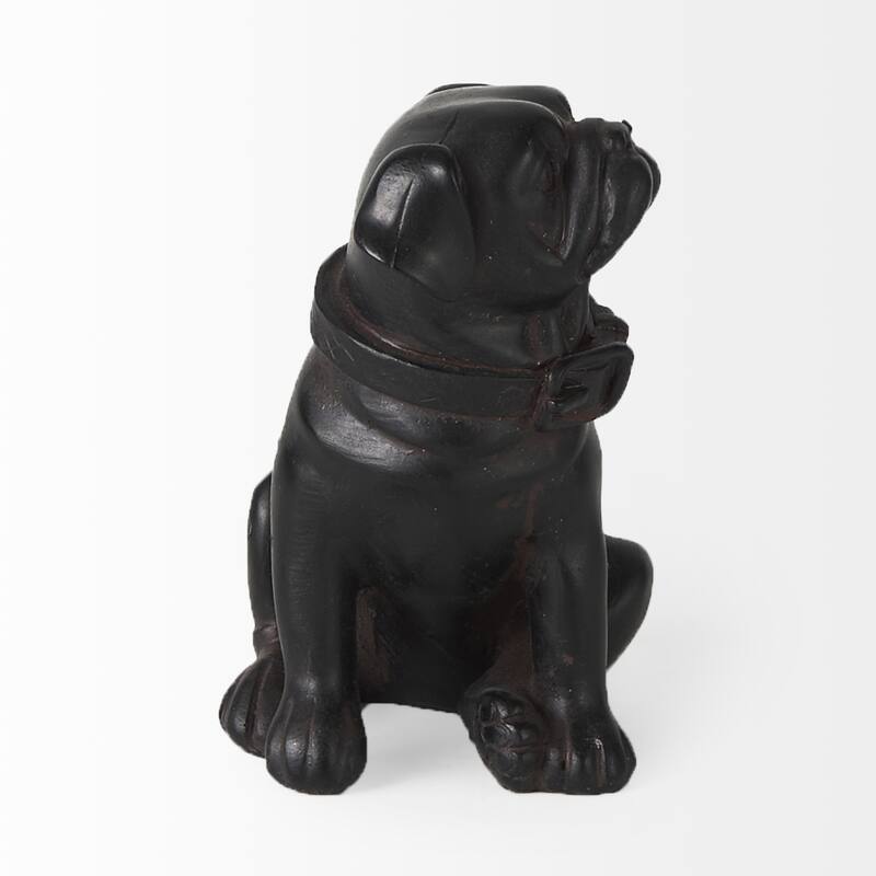 Cadence Small Black Resin Pug Dog Figurine