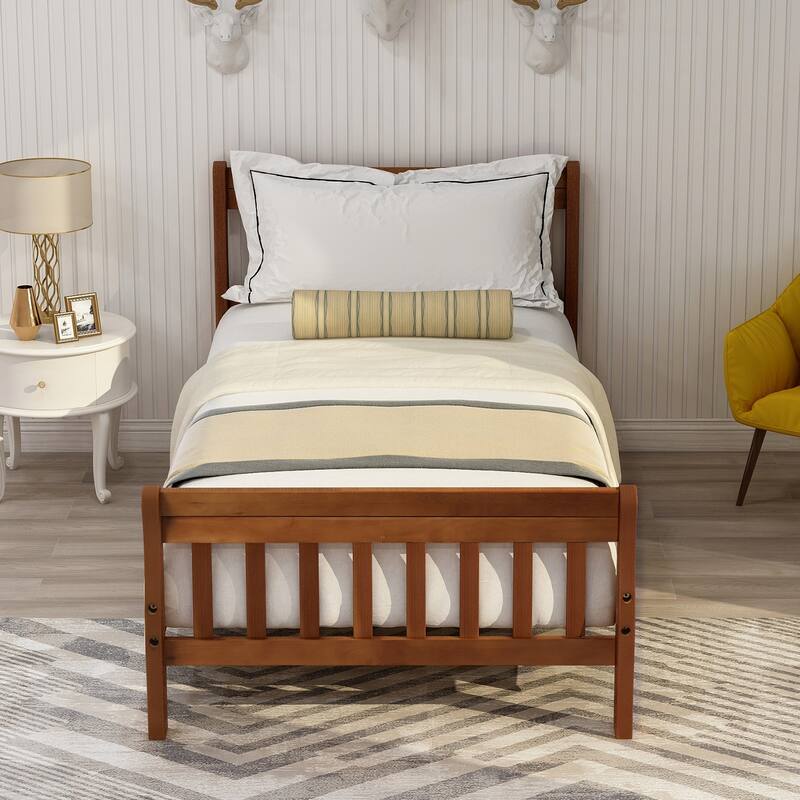 Elegant Twin Size Bed Frame - No Box Spring Required