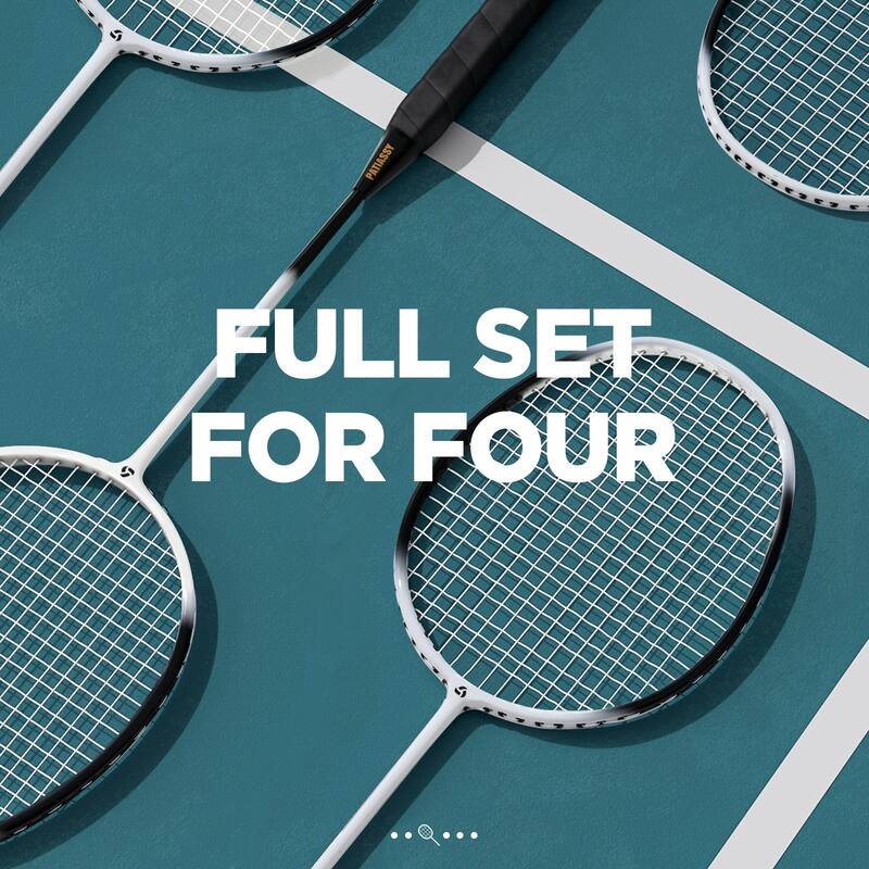 Patiassy Professional Portable Badminton Net Set with Rackets