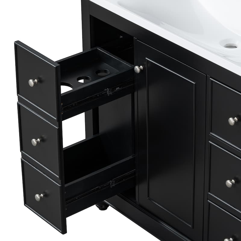 36" Black Bathroom vanity(Sink not included)