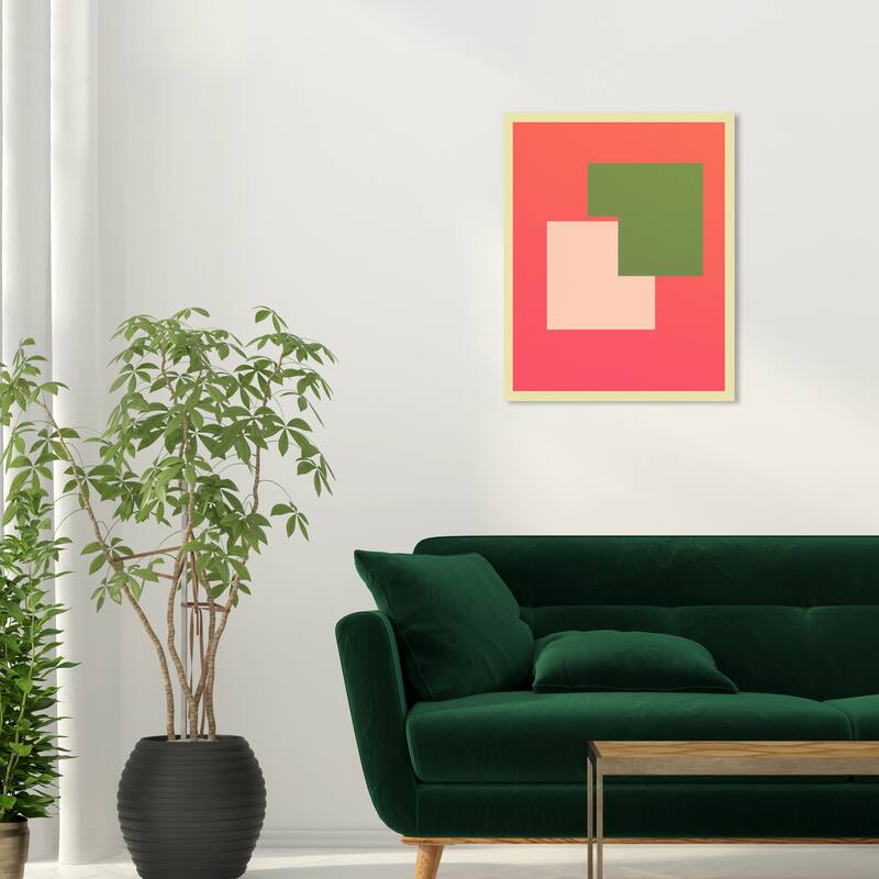 Wynwood Studio Canvas Abstract Trim Shapes Pink and Modern & Contemporary Wall Art Canvas Print - 20 x 24
