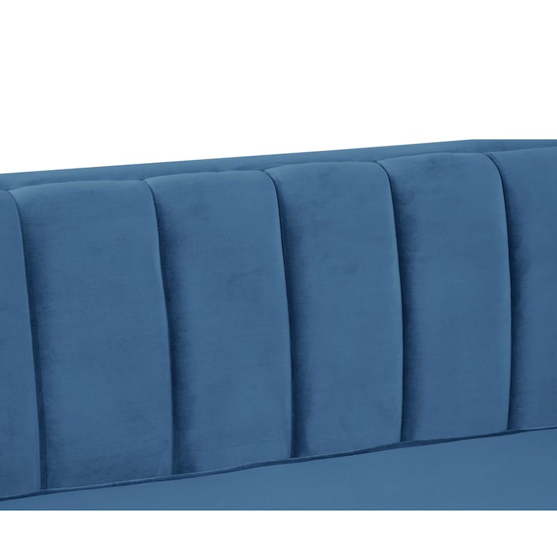 Morden Fort Modern 2 Pieces of Chair and Sofa Couch Set with Dutch Velvet Grey, Iron Legs