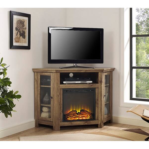 Shop Offex 48 Wood Corner Fireplace Media Tv Stand Console