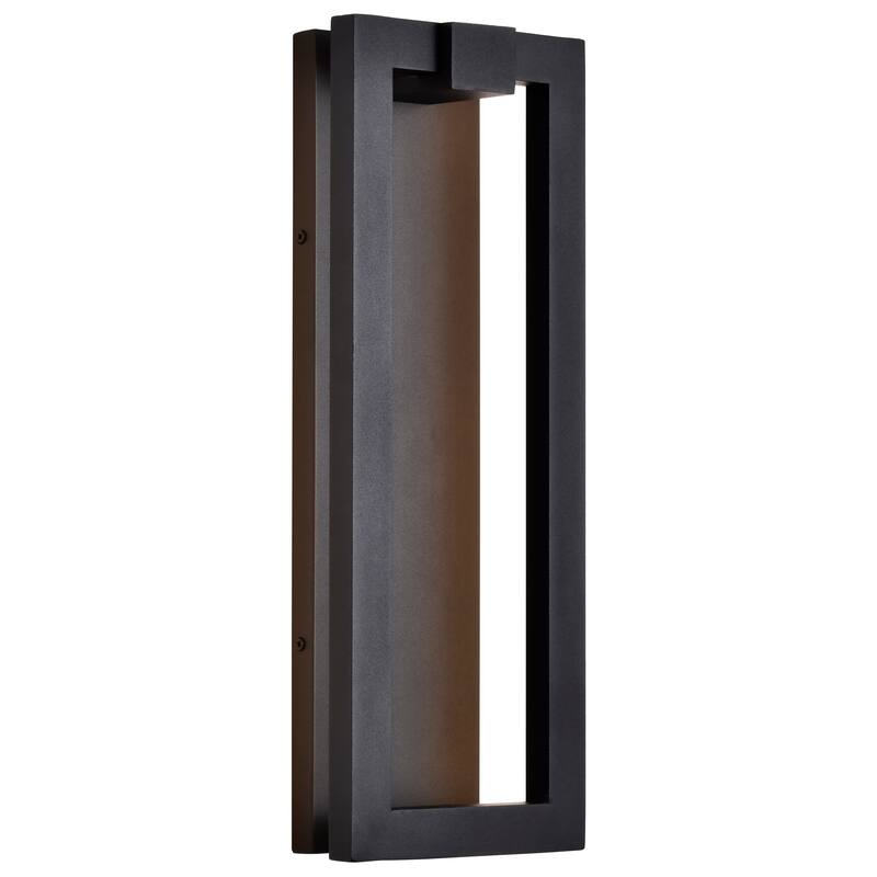 Crew 40 Watt 19 Inch LED Outdoor Sconce Sand Black Finish - Sand Black
