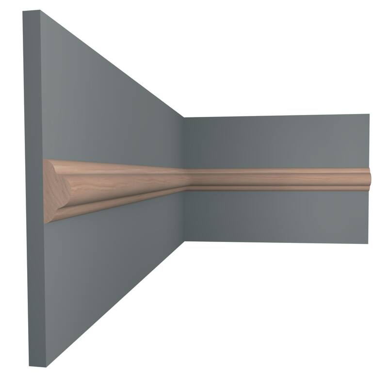 WM1215: 9/16-in x 1-1/4-in x 96-in Americraft Solid Hardwood Stain Grade Joint Moulding