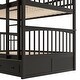 preview thumbnail 83 of 86, Full or Twin Bunk Bed with Safety Guardrail & 2 Storage Drawers, Convertible Beds Wood Slat Support Bunk Bed