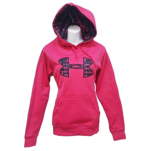 womens hot pink under armour hoodie