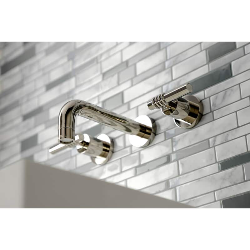 Milano Two-Handle 3-Hole Wall Mount Bathroom Faucet
