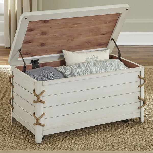 Dockside II White Storage Trunk. Opens flyout.