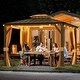 preview thumbnail 92 of 142, Outdoor Hardtop Gazebo Pergola w Galvanized Steel Roof and Aluminum Frame, Prime Curtains and nettings include