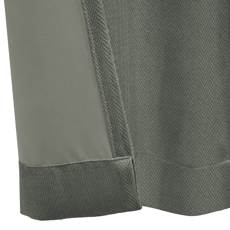 Galati Room Darkening Dual Header Herringbone Curtain Panel