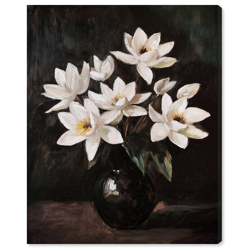 Chiaroscuro Flowers Canvas by Art Remedy, Gallery Wrapped - 16" x 20"