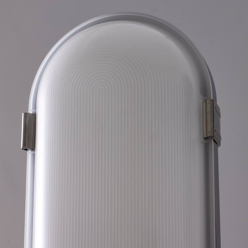 2Ft 20W Vapor Proof Fixture with Integ Microwave Sensor CCT Selectable IP65 and IK08 120V-347V - Gray