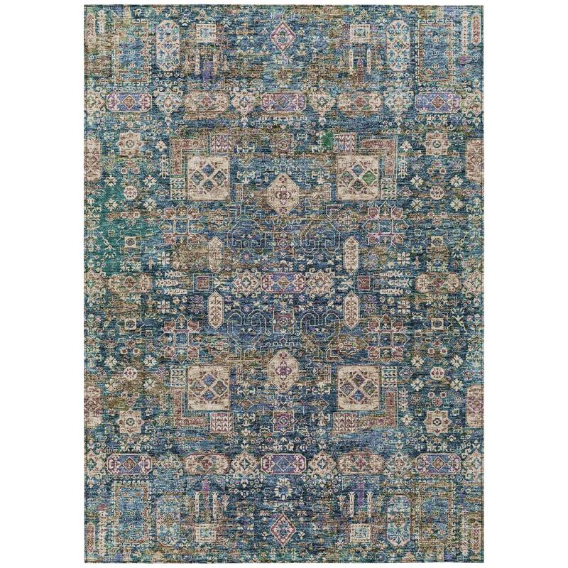 HomeRoots Oriental Transitional Rectangle Outdoor Rug