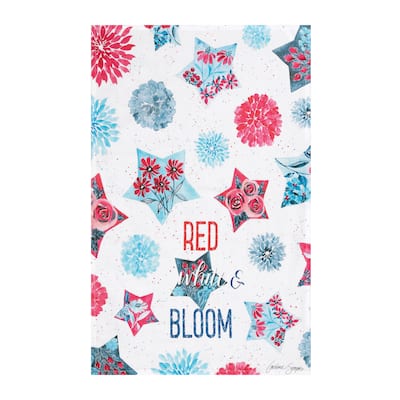 Red, White & Bloom July Fourth Printed Flour Sack Kitchen Towel Dishtowel
