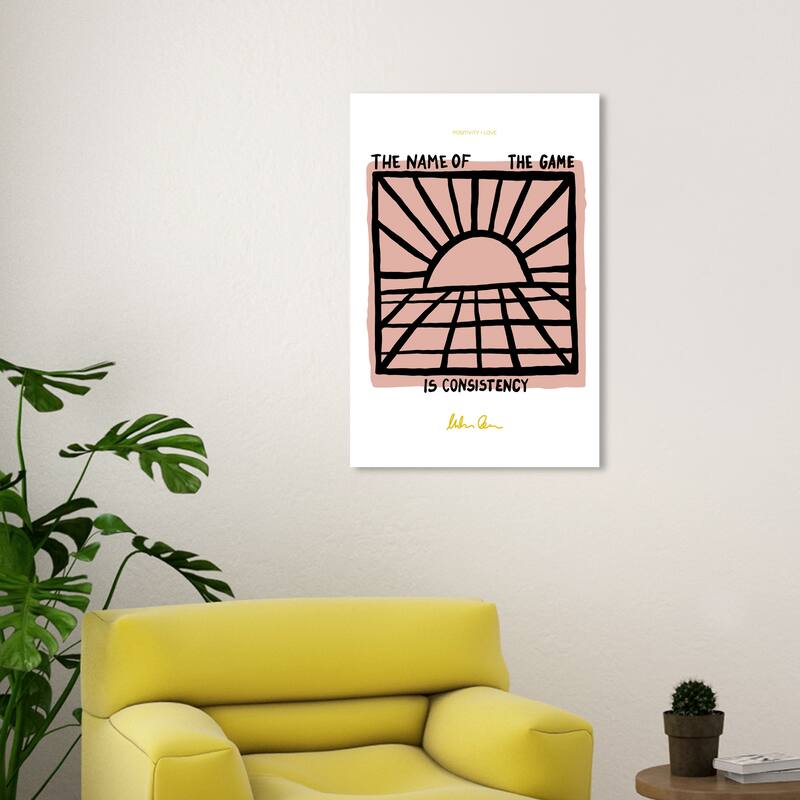 Wynwood Studio Canvas Advertising Consistency Routine Black and Light Pink Modern & Contemporary Wall Art Canvas Print - 20 x 30