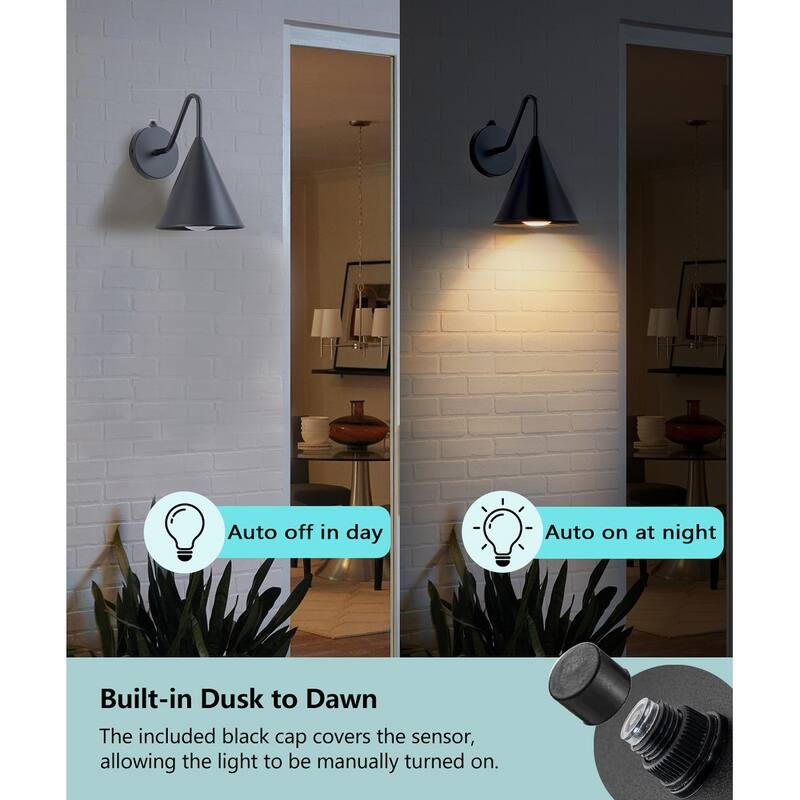 Modern LED Outdoor Wall Sconce Set of 2