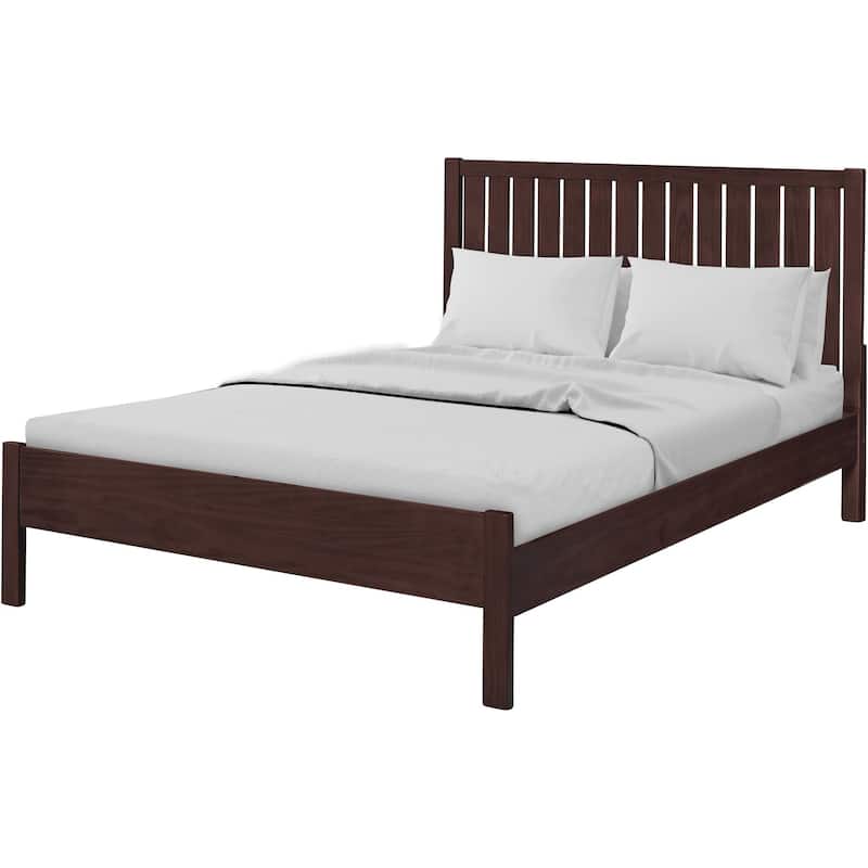 Graham Wooden Platform Bed with Slatted Headboard