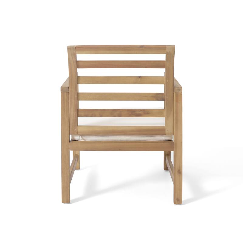 Outdoor Acacia Wood Club Chairs, 2-Pcs Set, Natural Stained