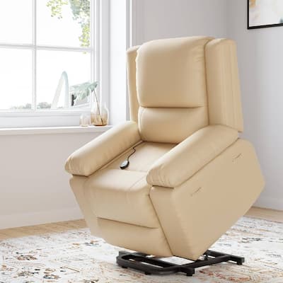 Power Lift Recliner Sofa Chair, Lounge Sofa with Built-in Massage for Living Room, Bedroom