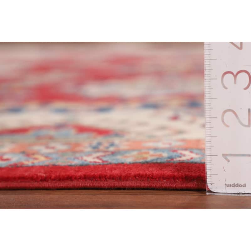 Red Kazak Oriental Area Rug Handmade Wool Carpet - 6'5" x 9'10"
