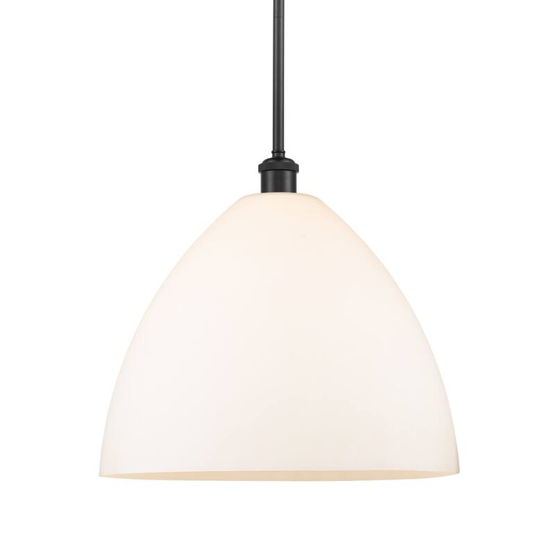Innovations Lighting 516-1S-17-16 Bristol Pendant Bristol Glass 16" - Matte Black / Matte White