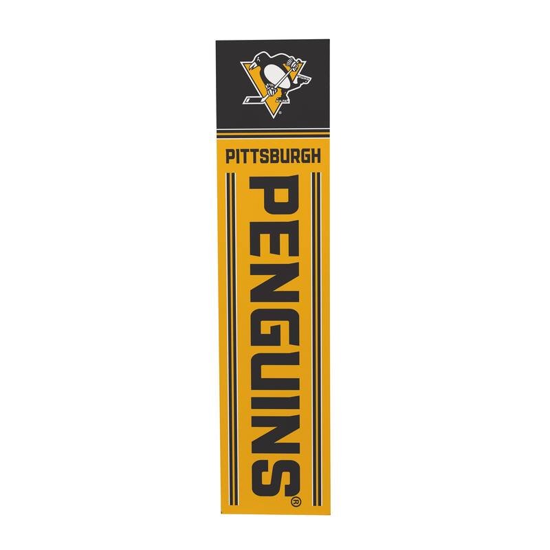 47" Double Sided Seasonal Porch Leaner, Pittsburgh Penguins - 47" x 11.25"