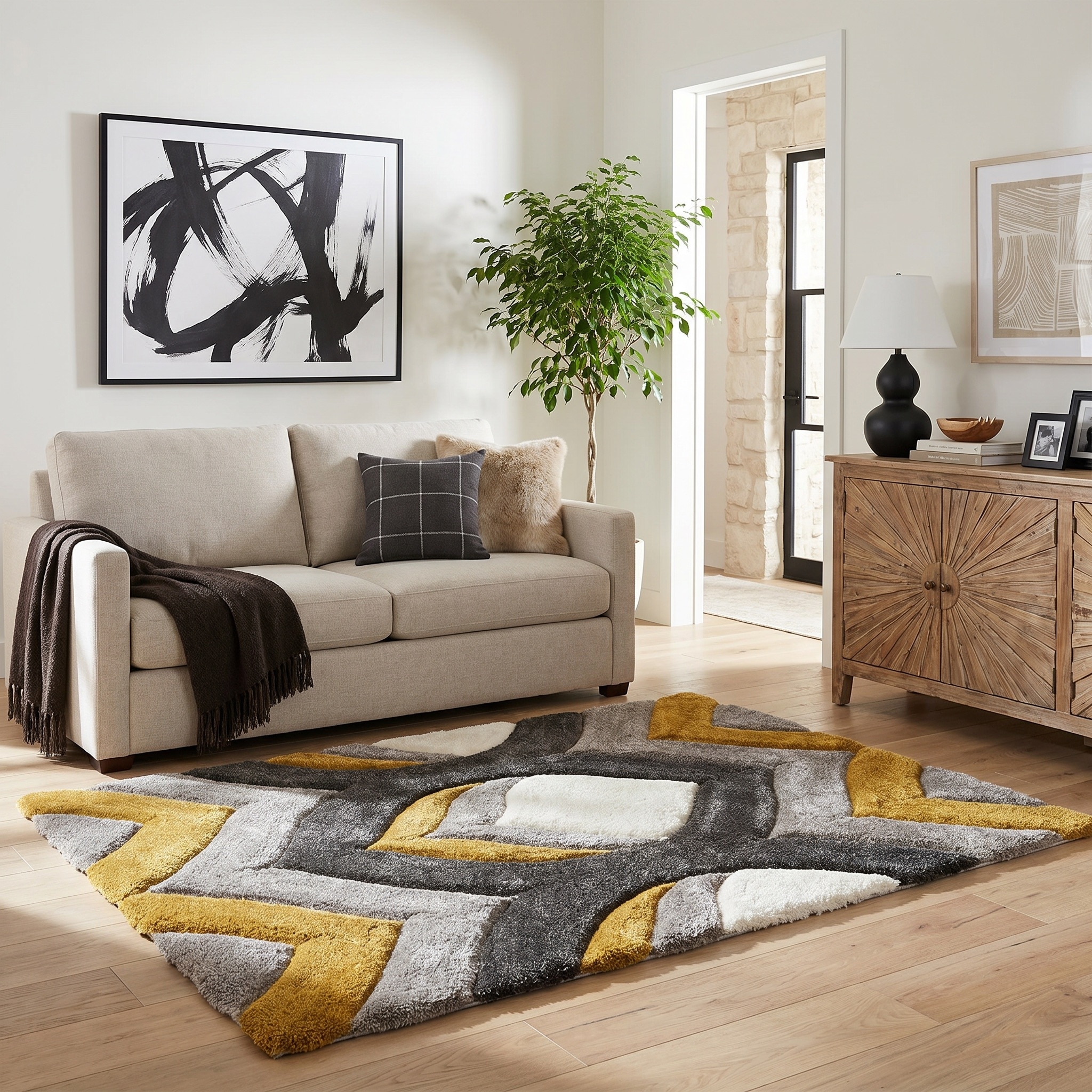 MDA Rugs Mateos Shag Abstract Designed Area Rug - Overstock - 44151394