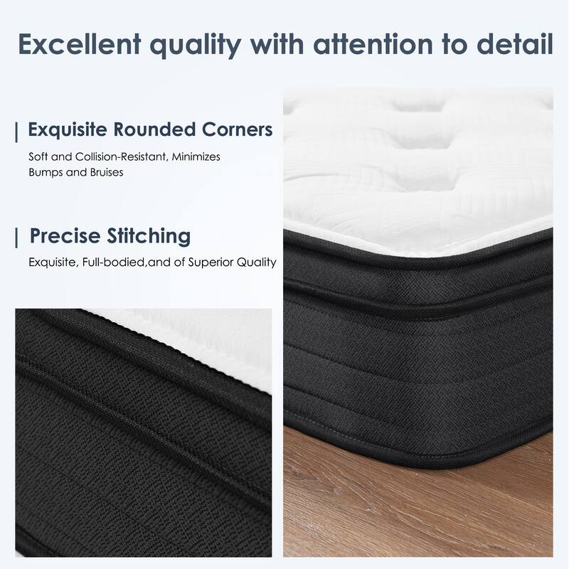 SogesSleep 10" Hybrid Mattress Pocketed Springs and Memory Foam