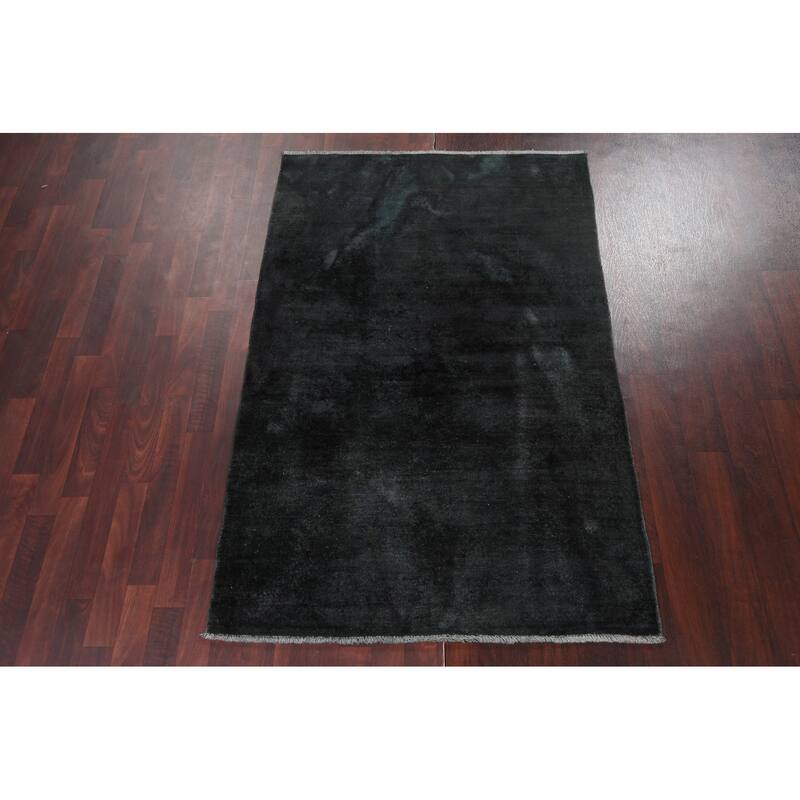 Hand Knotted Oriental 100% Wool Carpet Tribal Contemporary Black Gabbeh (kashkoli) Area Rug - 6' 0'' X 3' 11''