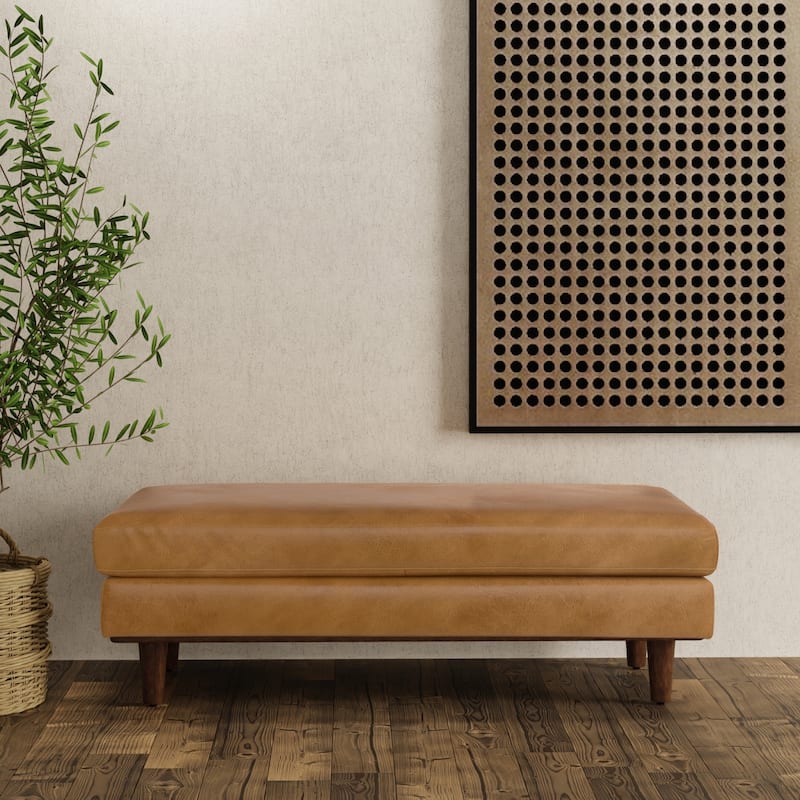 WYNDENHALL Brixley 49 inch Wide Mid-Century Modern Table Ottoman - Sienna