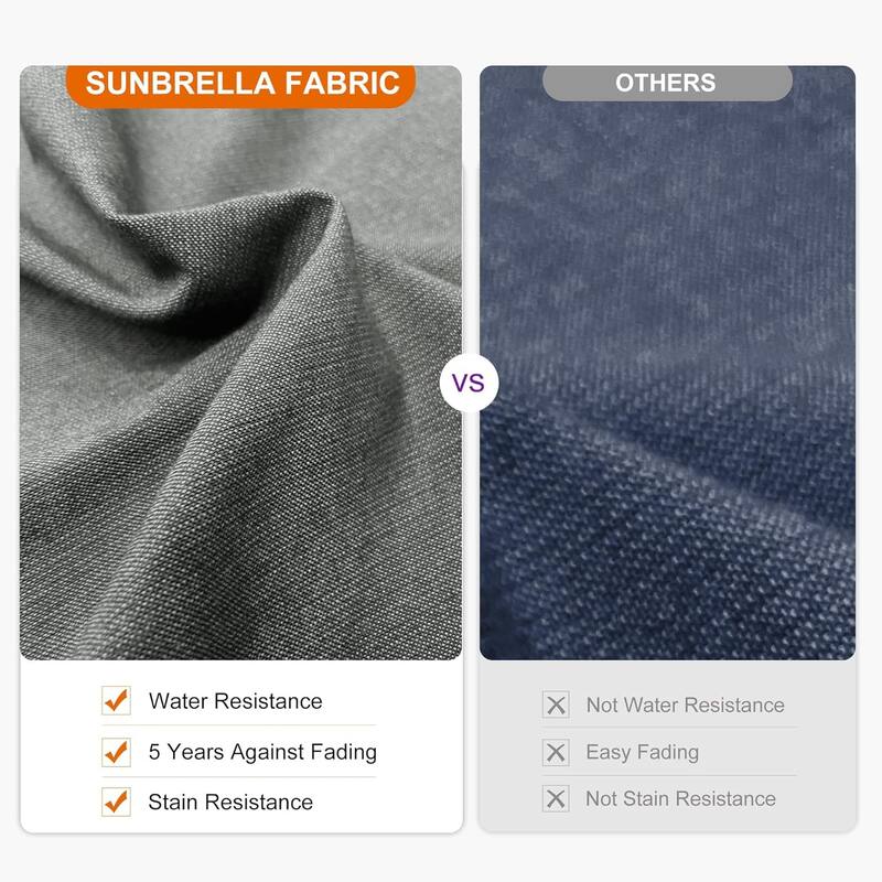 PURPLE LEAF 09x12/10x13 ft Rectangular Sunbrella Patio Cantilever Umbrella with Base