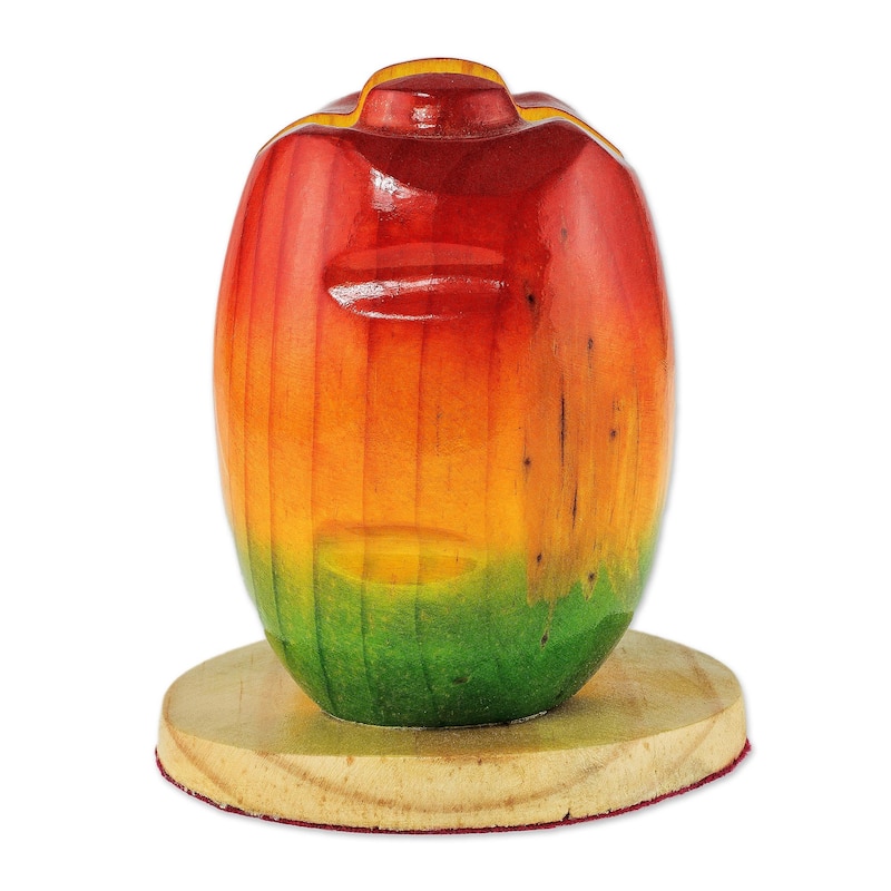 Novica Handmade Juicy Jocote Wood Napkin Holder