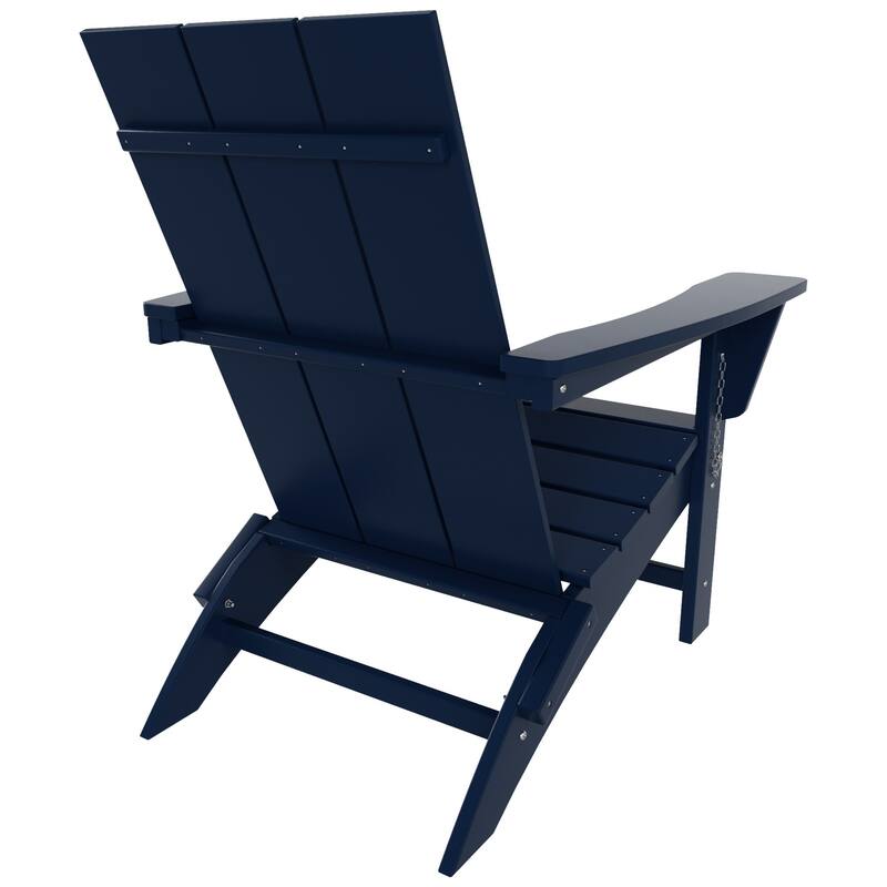 Shoreside Modern Eco-Friendly All Weather Commercial-Residential Folding Adirondack Chair