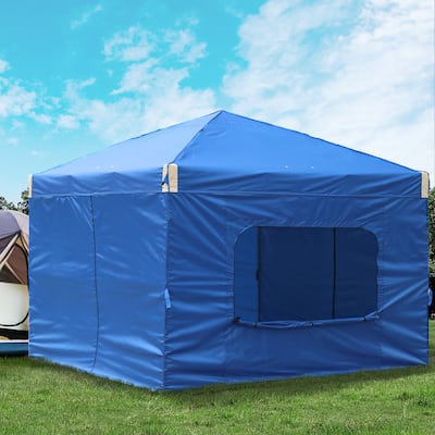 Aoodor 12'x12'Pop Up Canopy Tent with Removable Mesh Window Sidewalls, Portable Instant Shade Canopy with Roller Bag