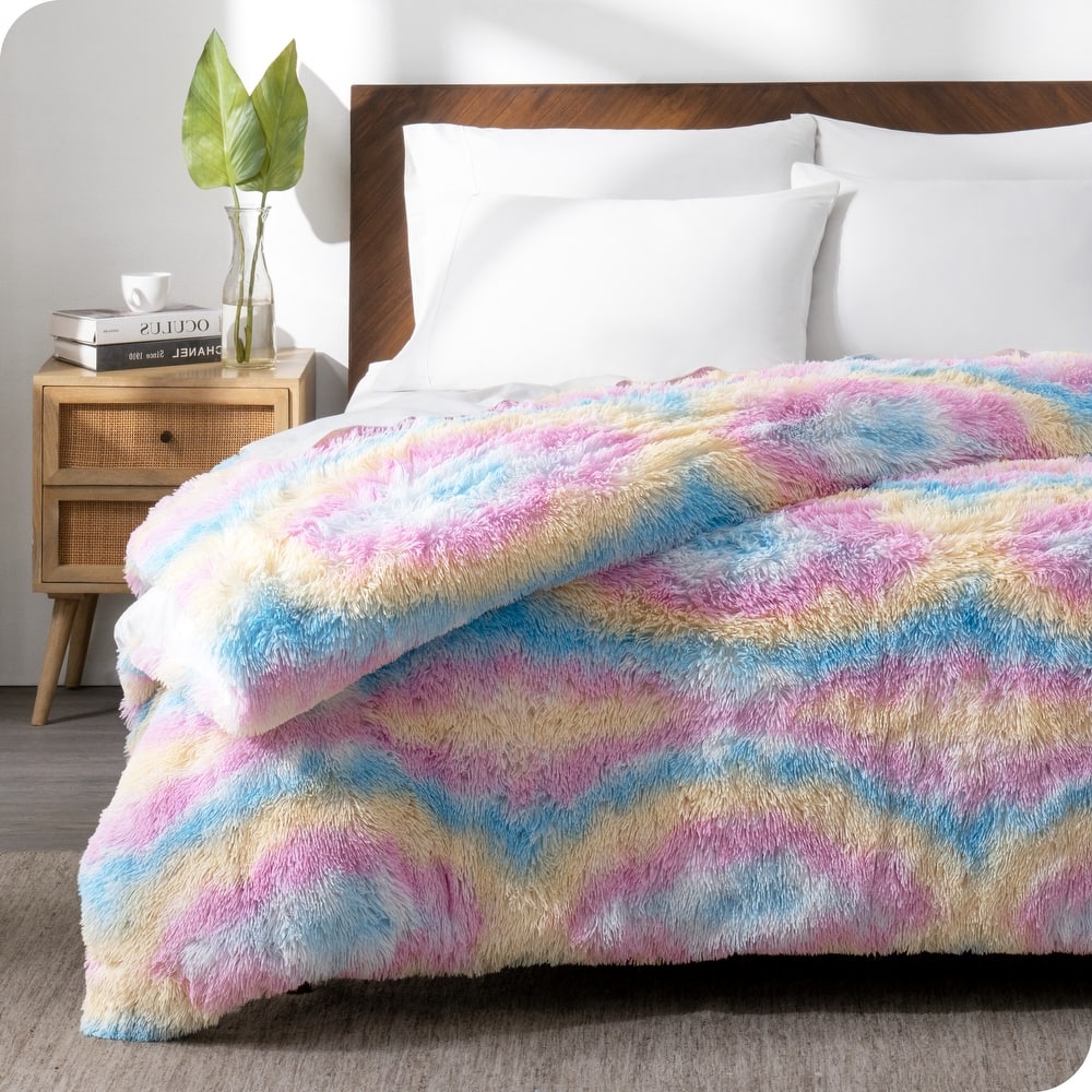 Bare Home Shaggy Faux Fur Duvet Cover