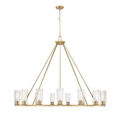Titus 15 Light Chandelier in Modern Gold