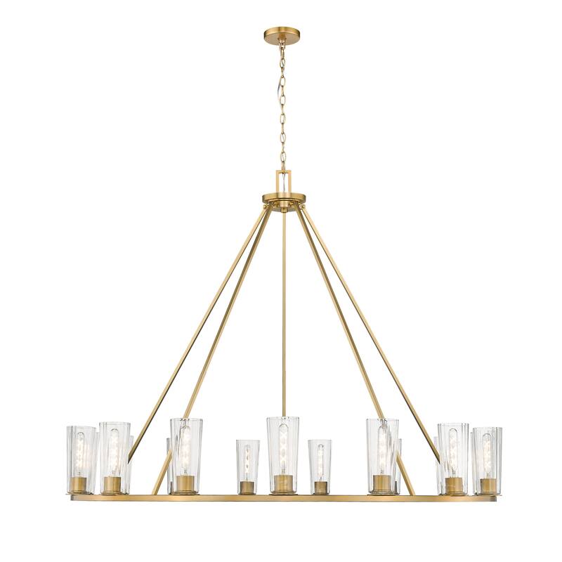 Titus 15 Light Chandelier in Modern Gold