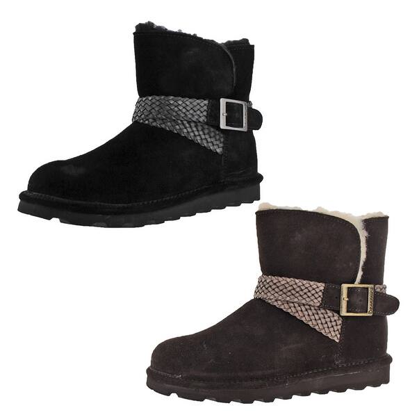 Shop Bearpaw Women S Brienne Ankle Sheepskin Winter Boots Overstock 15859455