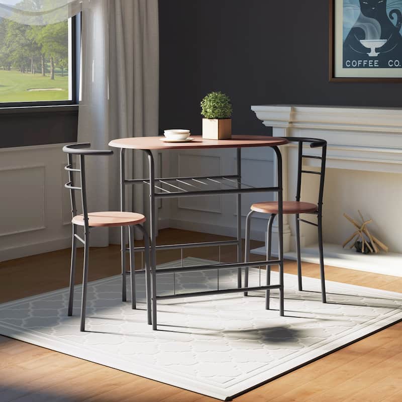 Porch & Den Barclay 3-piece Bistro Set - Black/Espresso