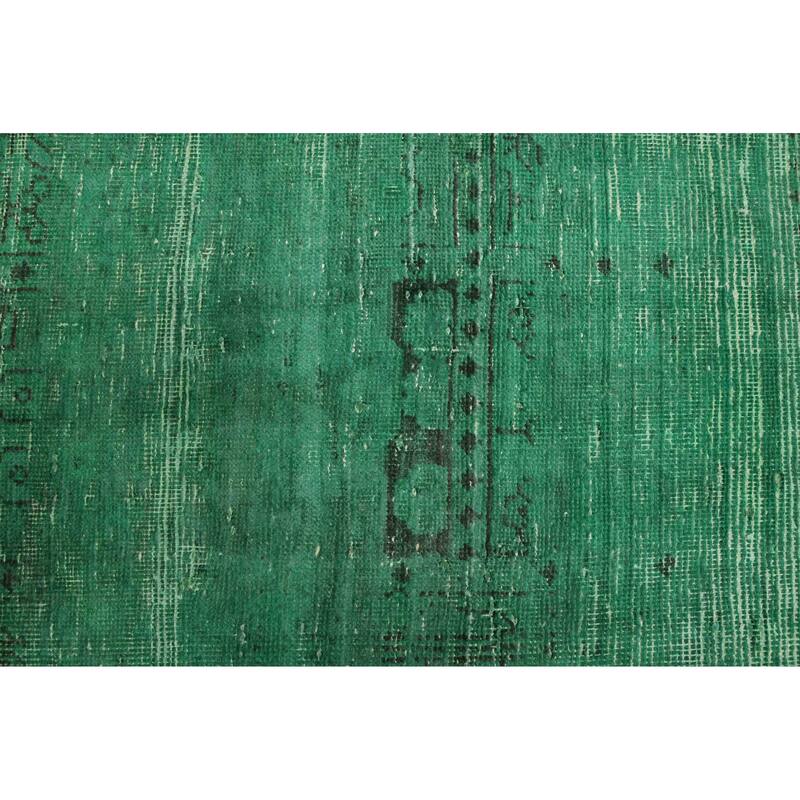 ECARPETGALLERY Hand-knotted Color Transition Green Wool Rug - 4'11 x 5'7