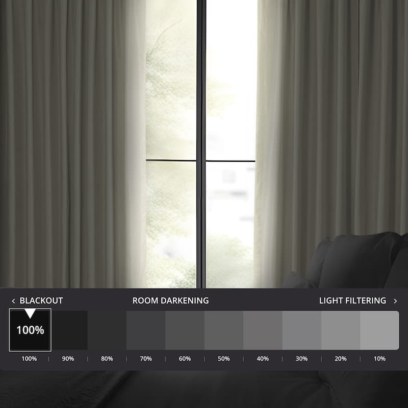 Exclusive Fabrics Blackout Extra Wide Faux Dupioni Curtain (1 Panel)