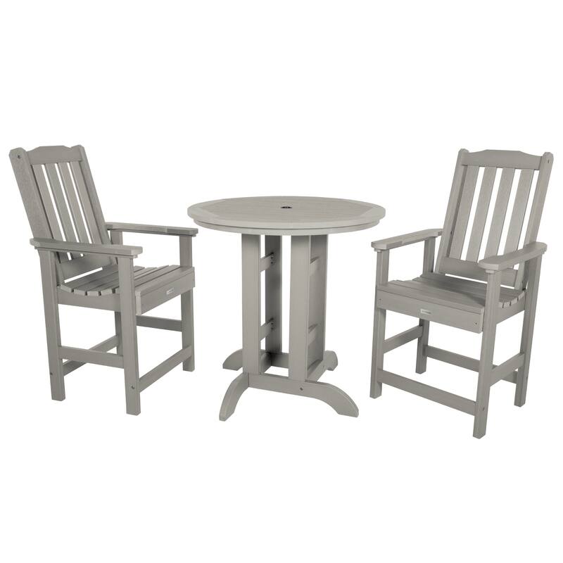 Lehigh 3-piece Counter Height Outdoor Dining Set - 36" Round Table - Harbor Gray