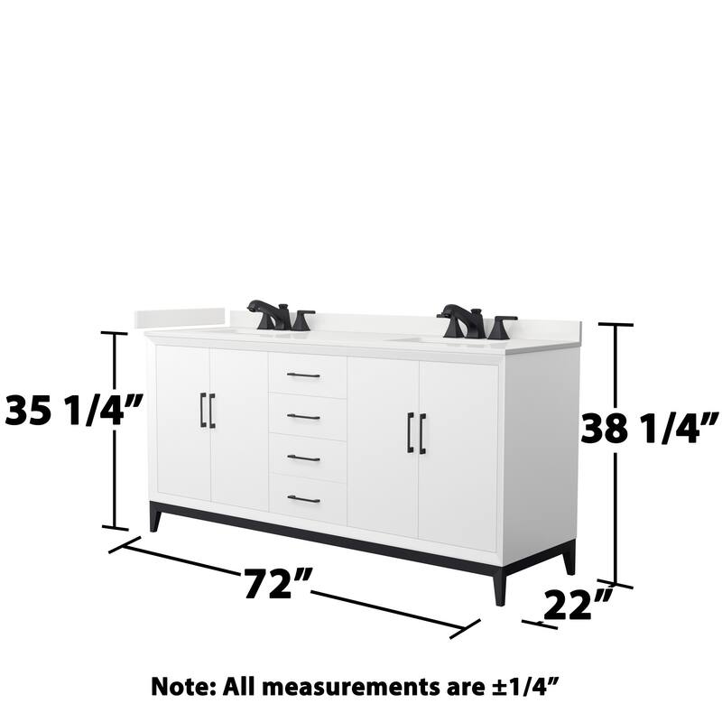 Wyndham Collection WCH818172D-QTZ-US3MXX Amici 72" Free Standing