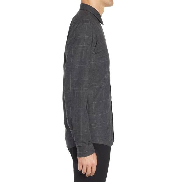 Shop Hugo Hugo Boss Mens Shirt Gray Size Xl Button Down Extra Slim
