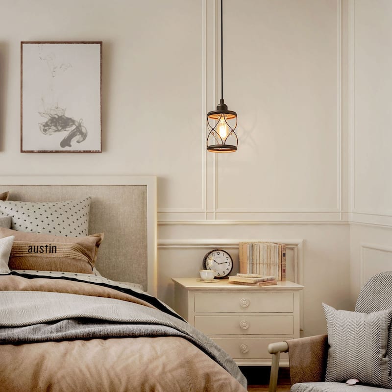 The Gray Barn Farmhouse Mini 1-Light Pendant Metal Island Lights for Dining Room