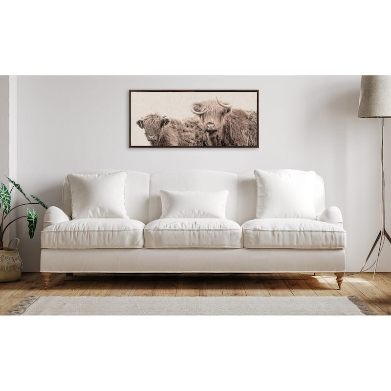 Kate and Laurel Sylvie Two Cow BFF Canvas by Creative Bunch Studio