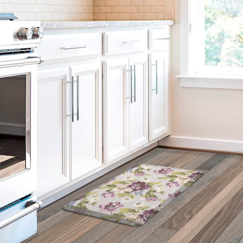 Waverly Maeve Plum Anti-Fatigue Kitchen Mat 20" X 30" - 20" x 30"