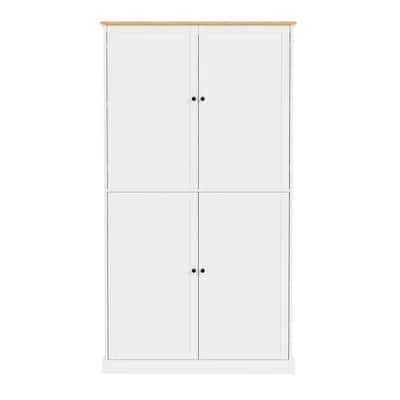 Freestanding Kitchen Pantry Cabinet – Large Storage Cupboard with 2 Drawers, 2 Adjustable Shelves & 8 Door Shelves .